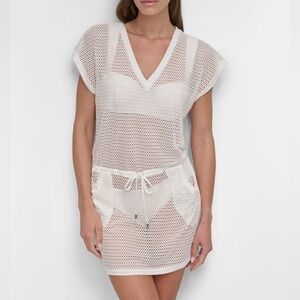 DKNY NWT Mesh Tunic swim cover up